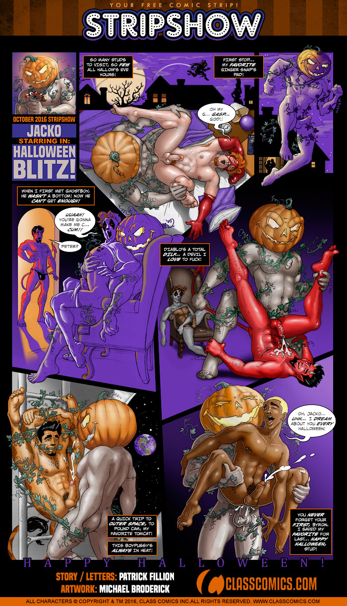 Jacko in Halloween Blitz with art by Michael Broderick!